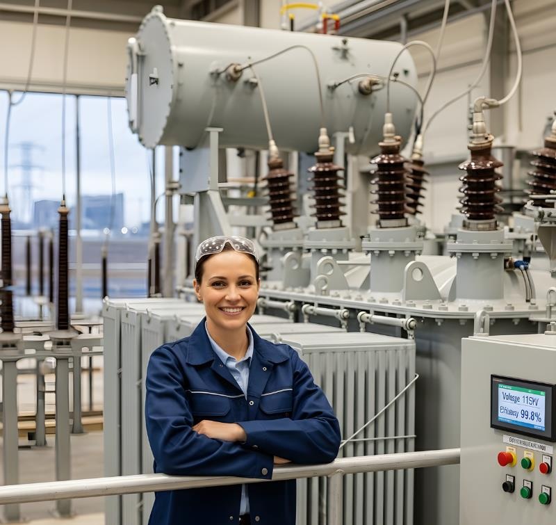 High-voltage power transformer installation